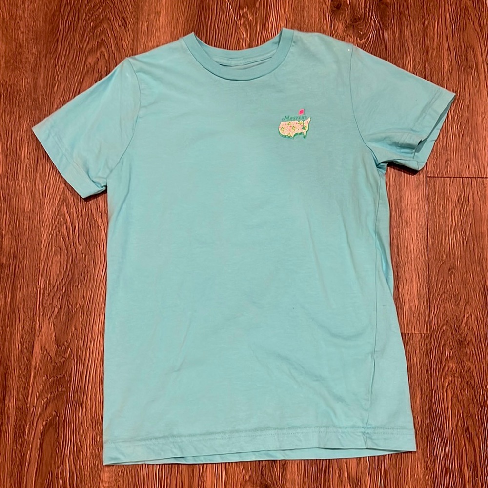 Masters tshirt sz youth M. Color is aqua blue